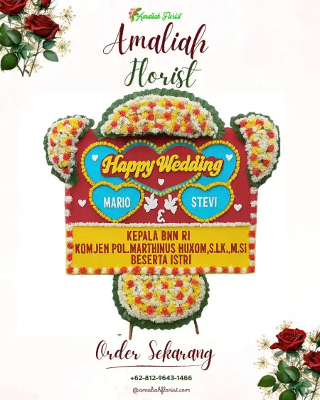 Papan Bunga Pernikahan Tunjung